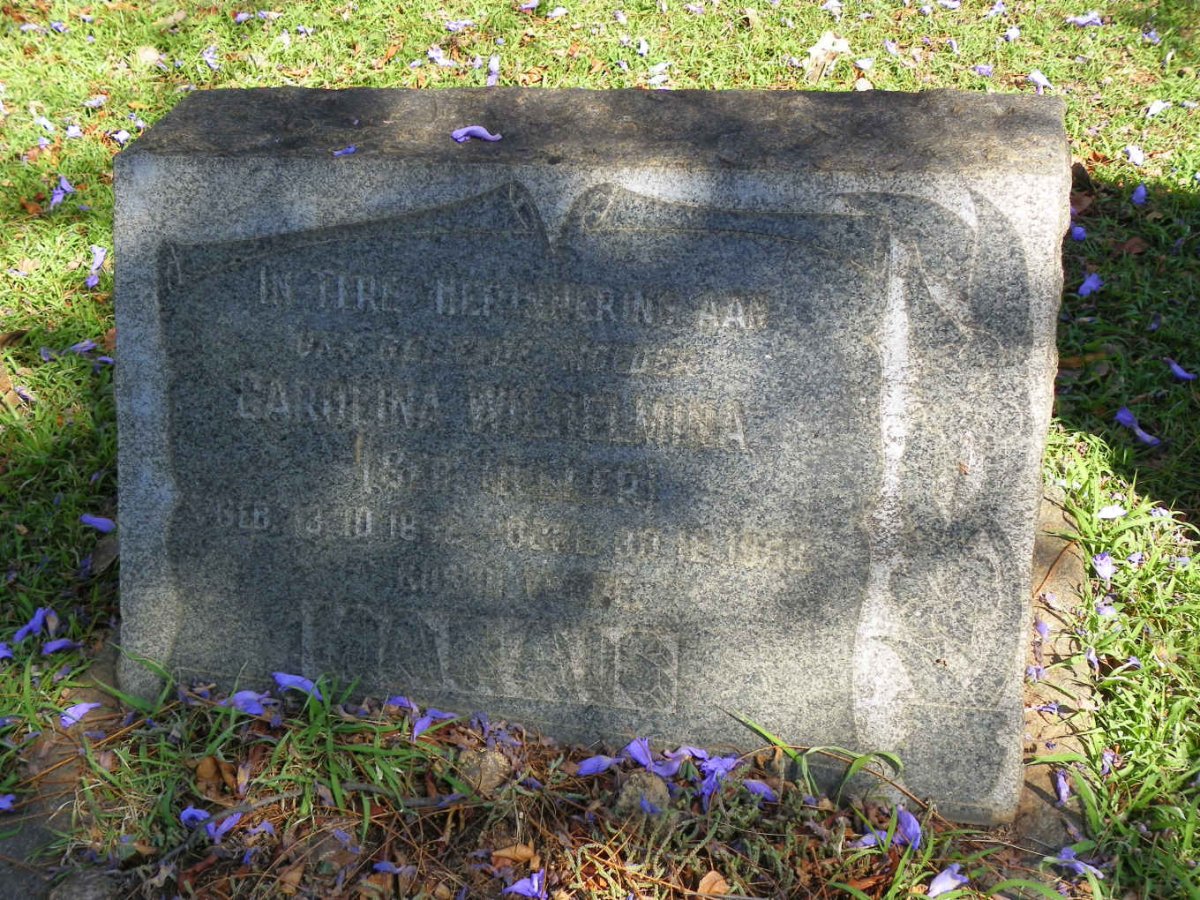 MARAIS Carolina Wilhelmina nee MULLER 1892-1958