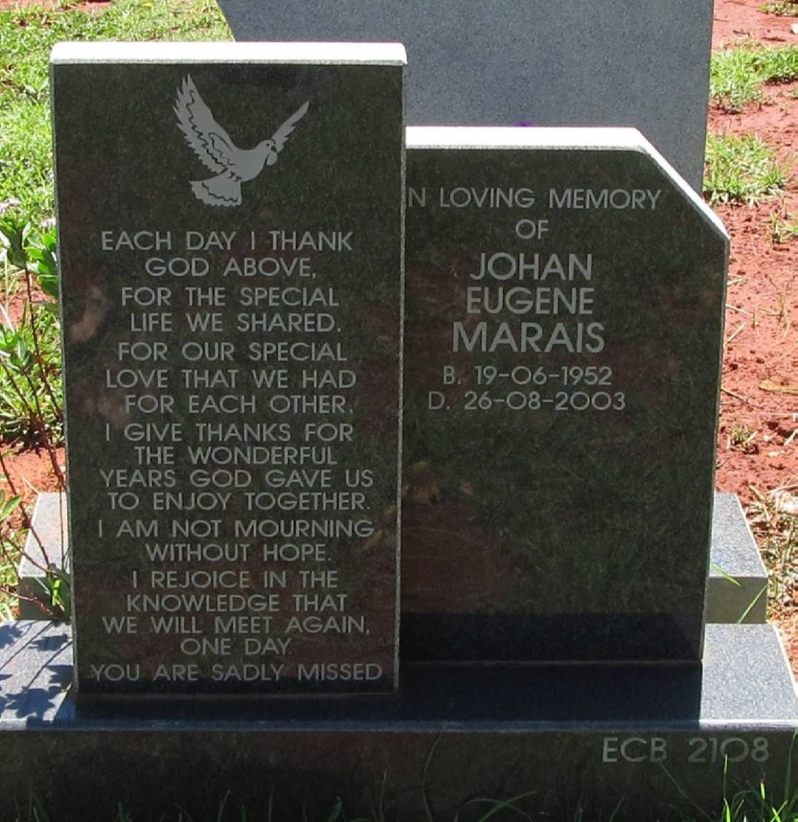 MARAIS Johan Eugene 1952-2003