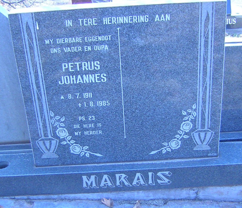 MARAIS Petrus Johannes 1911-1985