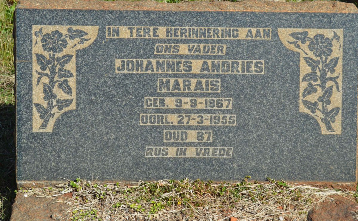 MARAIS Johannes Andries 1867-1955