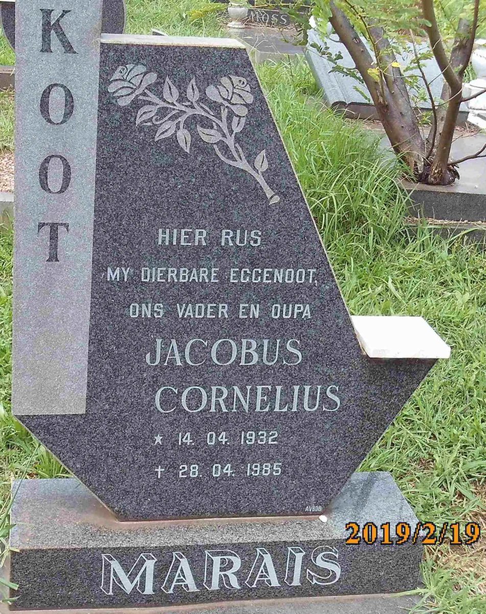 MARAIS Jacobus Cornelius 1932-1985