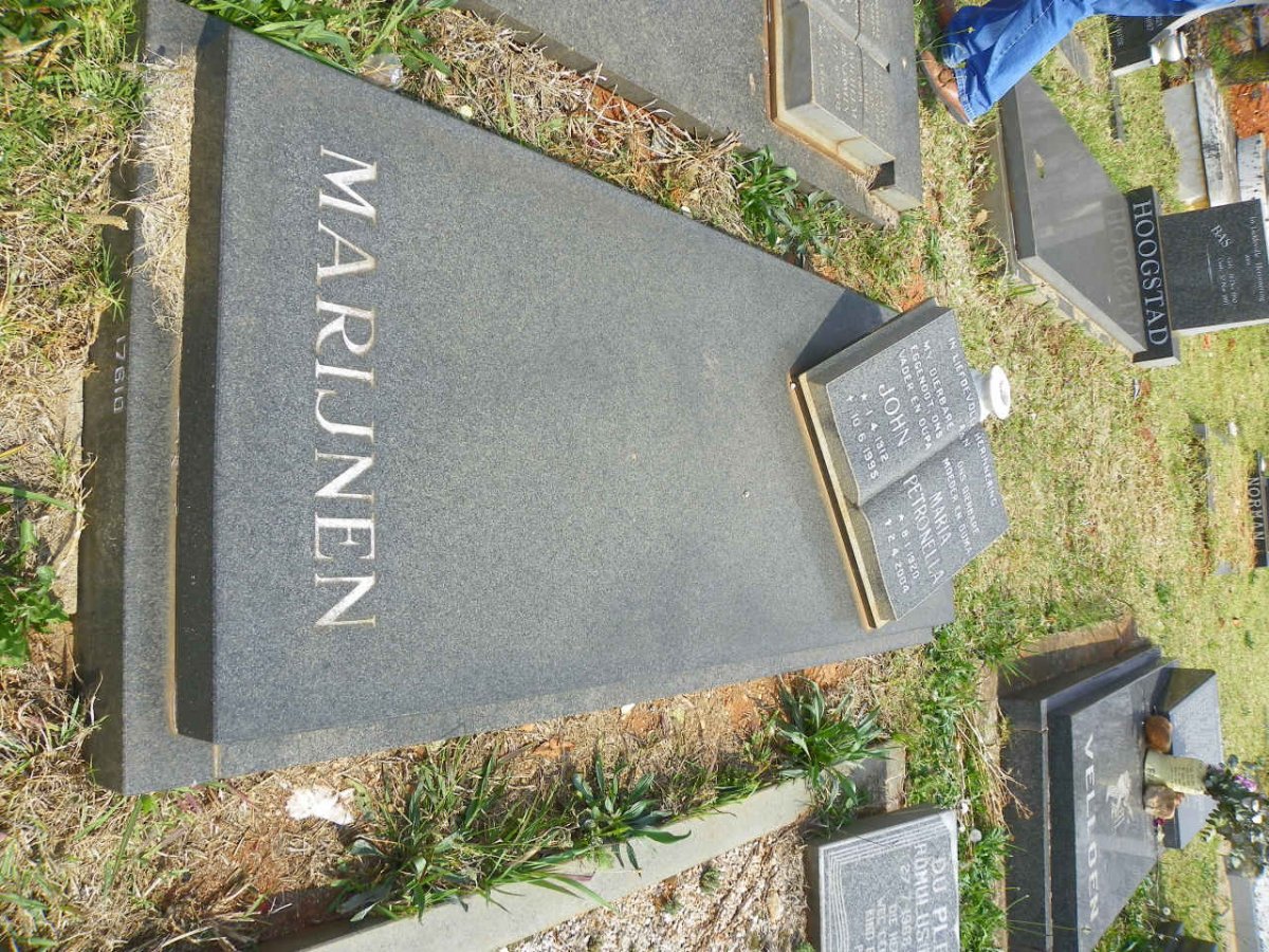MARIJNEN John 1912-1995 &amp; Maria Petronella 1920-2004