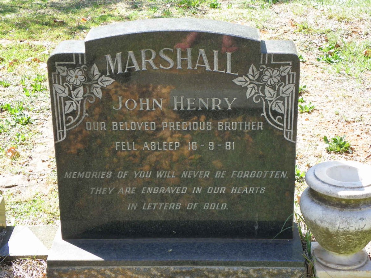 MARSHALL John Henry -1981