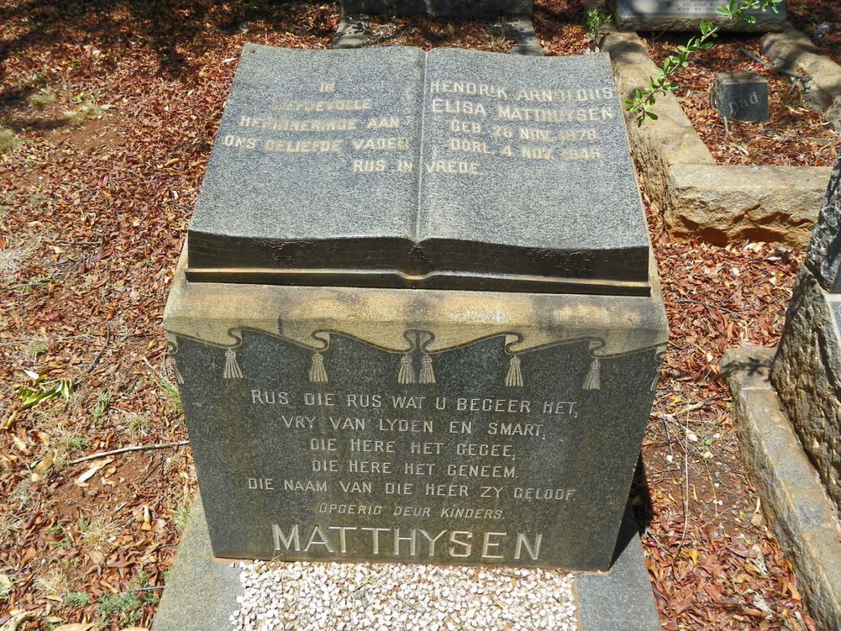 MATTHYSEN Hendrik Arnoldus Elisa 1878-1946