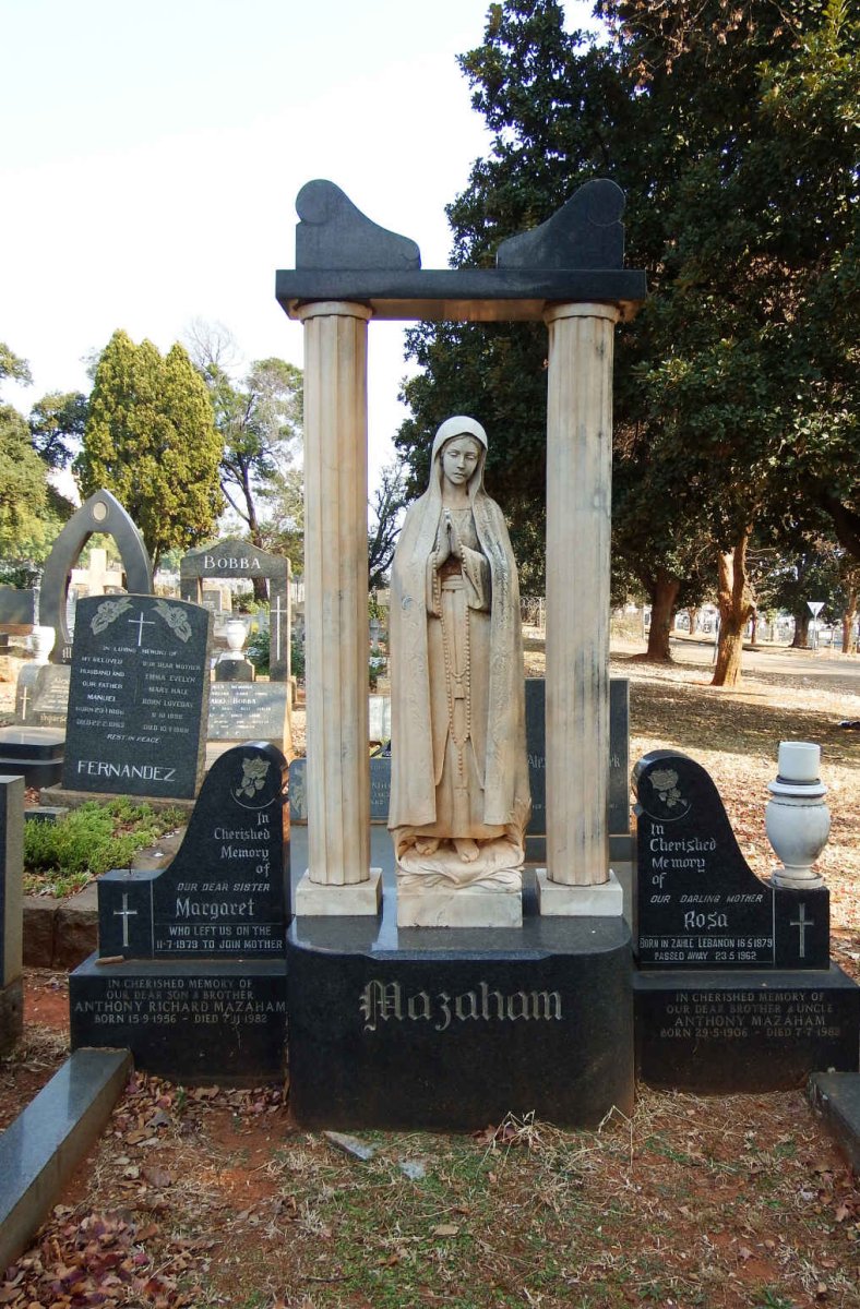 MAZAHAM Rosa 1879-1962 :: MAZAHAM Anthony 1906-1982 :: MAZAHAM Anthony Richard 1956-1982 :: MAZAHAM Margaret -1979