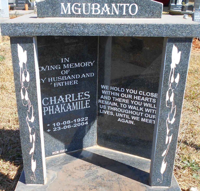 MGUBANTO Charles Phakamile 1922-2004