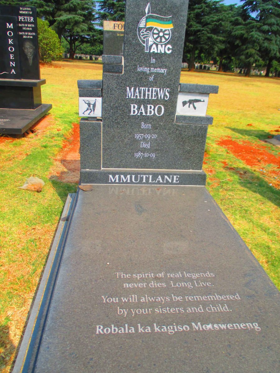MMUTLANE Matews Babo 1957-1987