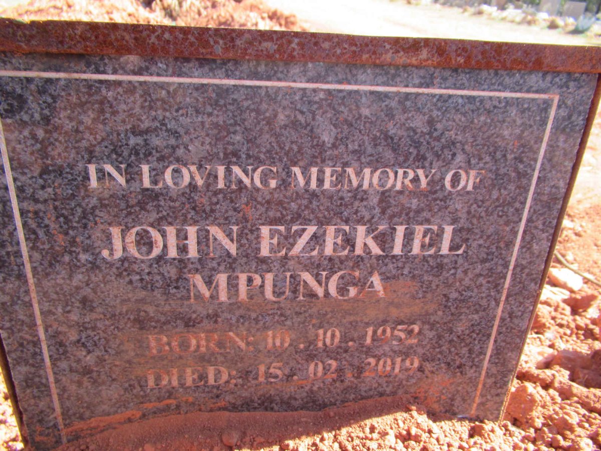 MPUNGA John Ezekiel 1952-2019