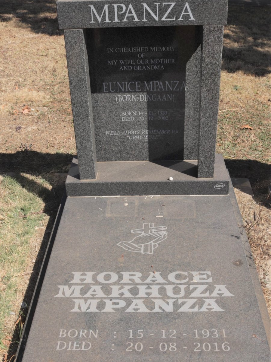 MPANZA Horace Makhuza 1931-2016 &amp; Eunice DINGAAN 1933-2002