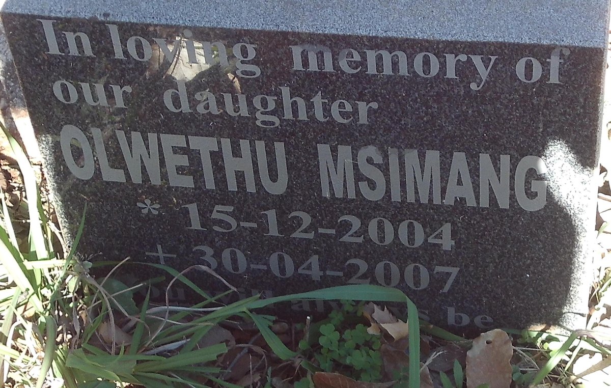 MSIMANG Olwethu 2004-2007