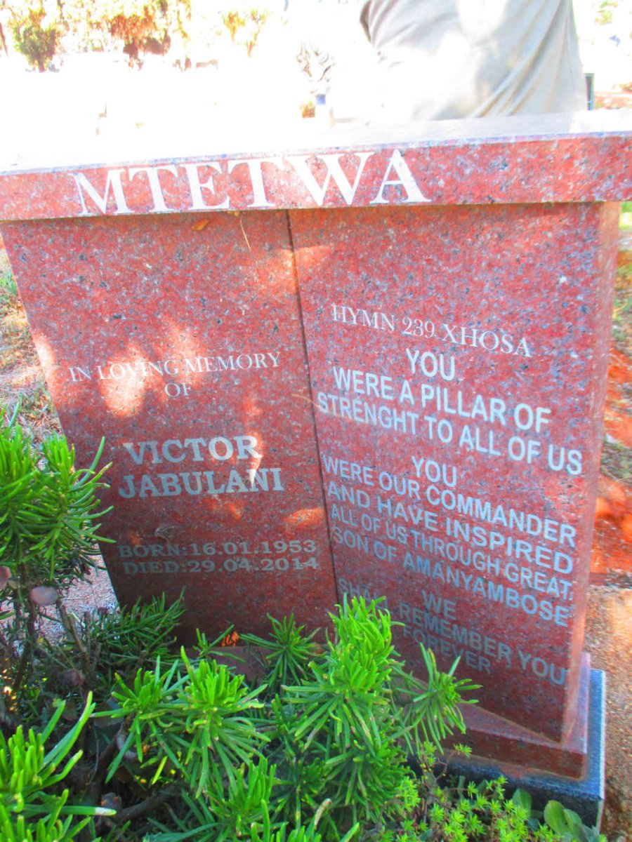 MTETWA Victor Jabulani 1953-2014