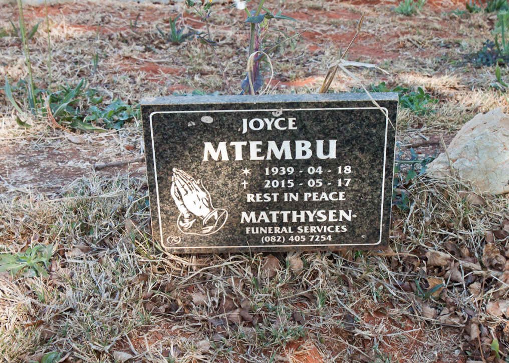MTEMBU Joyce 1939-2015