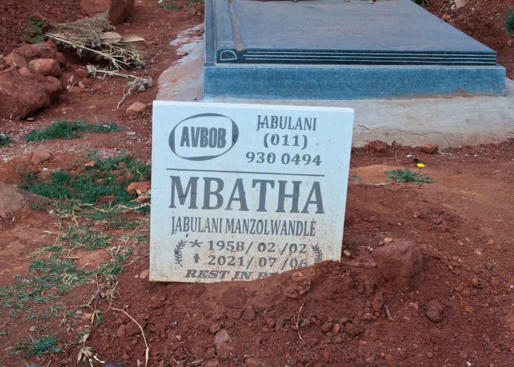MBATHA Jabulani Manzolwandle 1958-2021