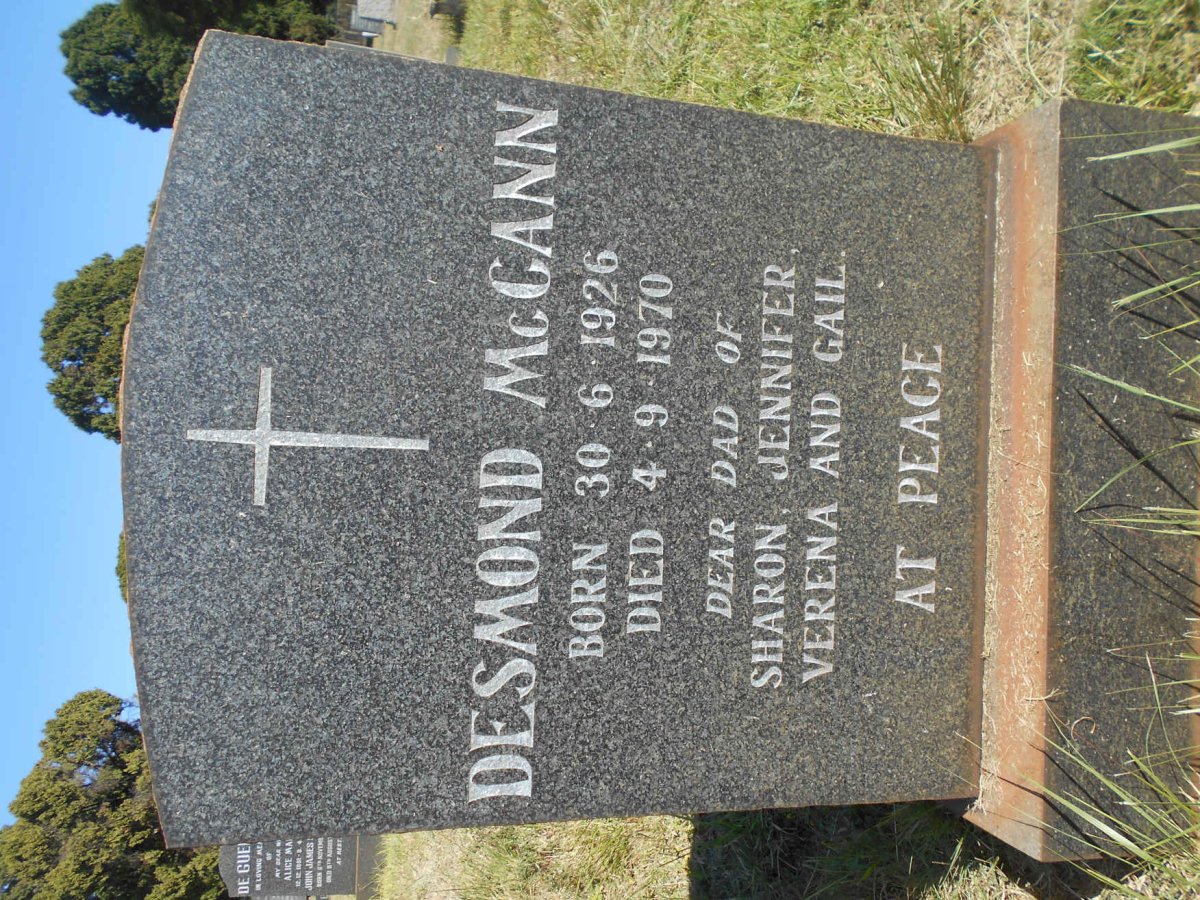 McCANN Desmond 1926-1970