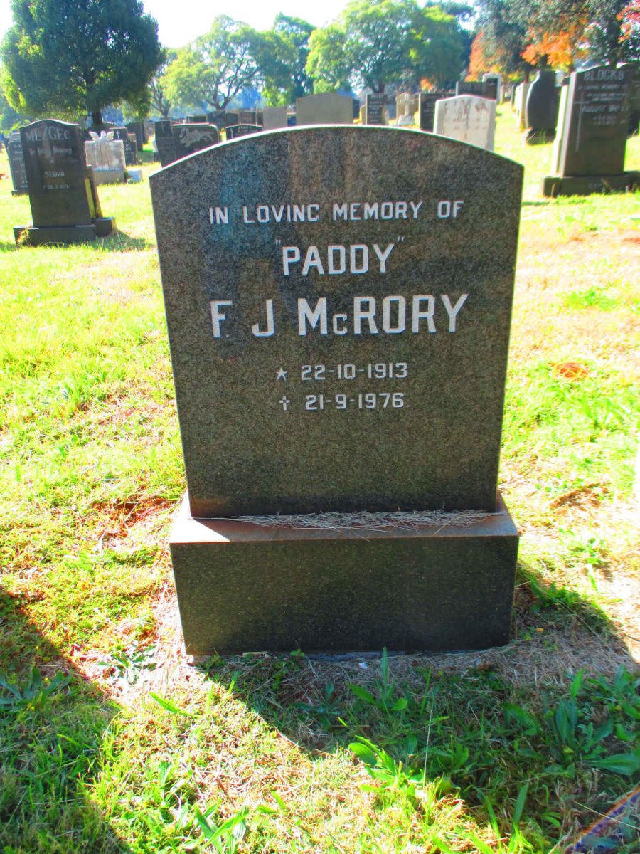 McRORY F.J. 1913-1976