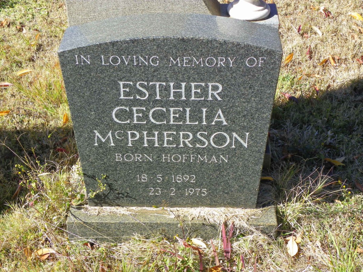 McPHERSON Esther Cecelia nee HOFFMAN 1892-1975