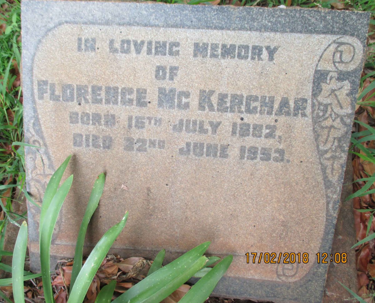McKERCHAR Florence 1882-1953