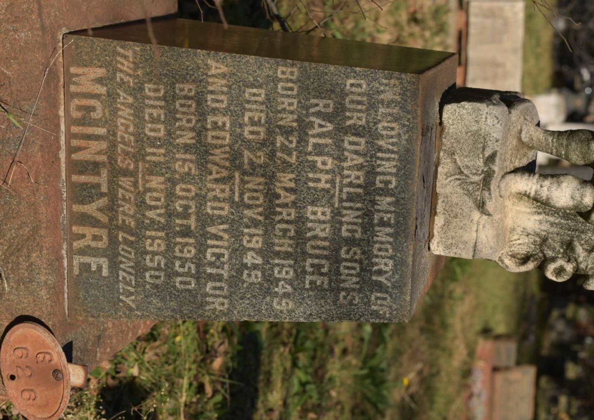 McINTYRE Ralph Bruce 1949-1949 :: McINTYRE Edward Victor 1950-1950