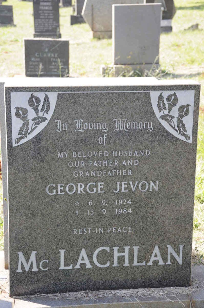 MCLACHLAN George Jevon 1924-1984