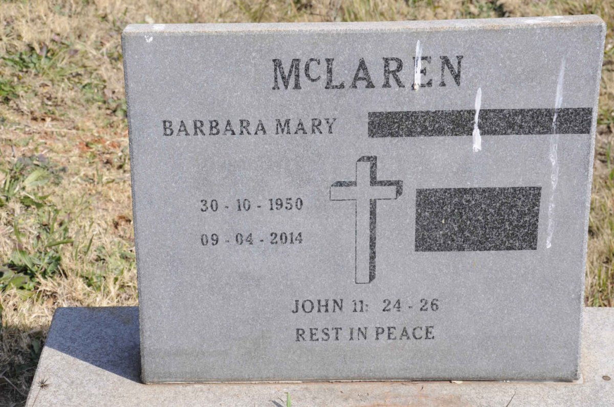 MCLAREN Barbara Mary 1950-2014