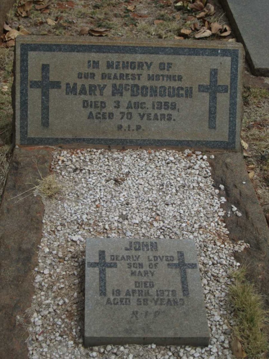 McDONOUGH Mary -1959 :: McDONOUGH John -1978