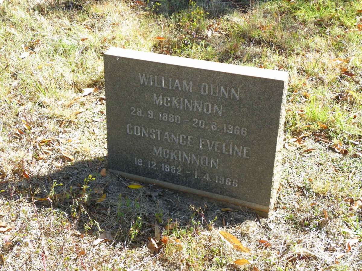 McKINNON William Dunn 1880-1966 &amp; Constance Eveline 1882-1966