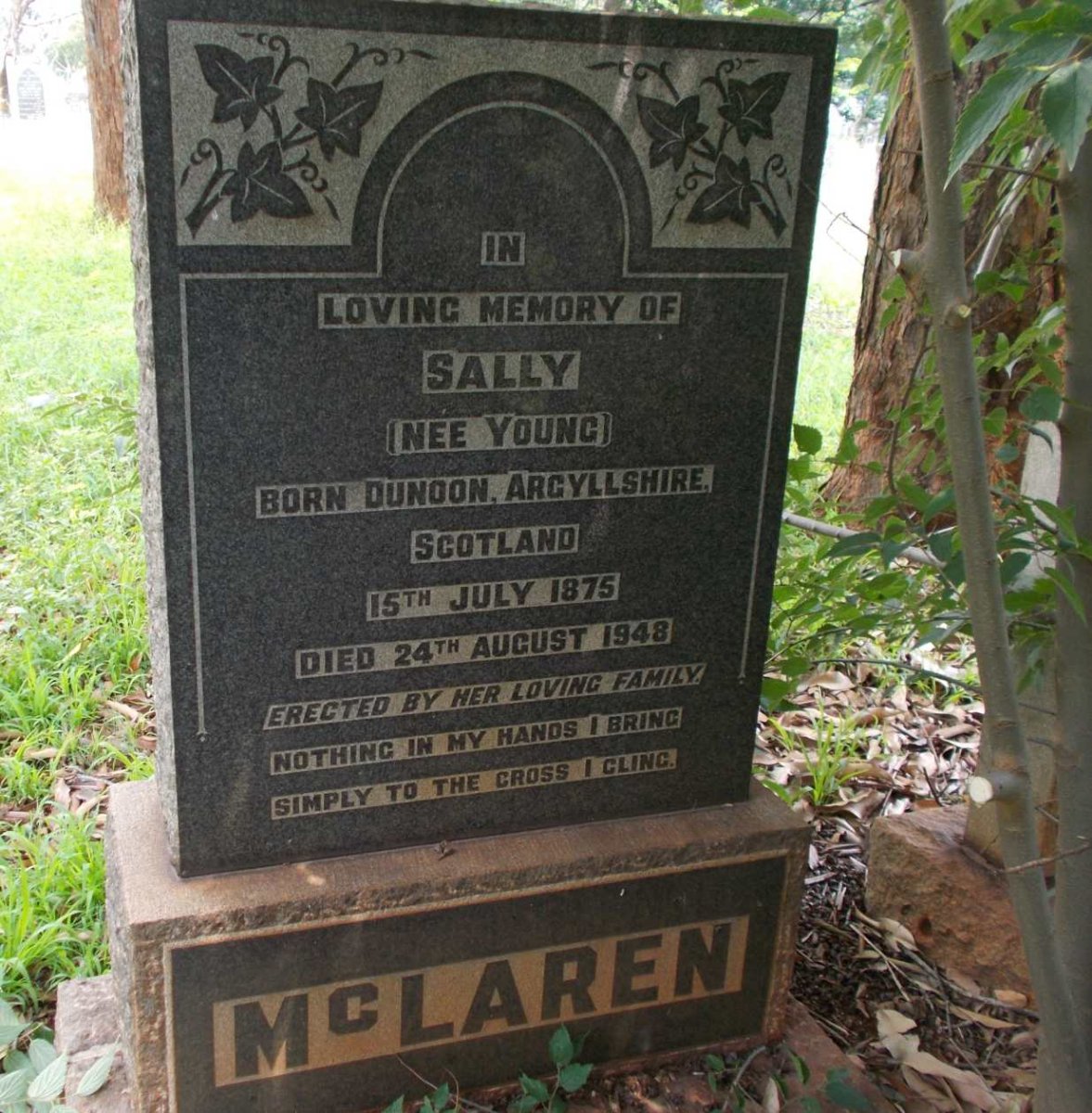 McLAREN Sally nee YOUNG 1875-1948