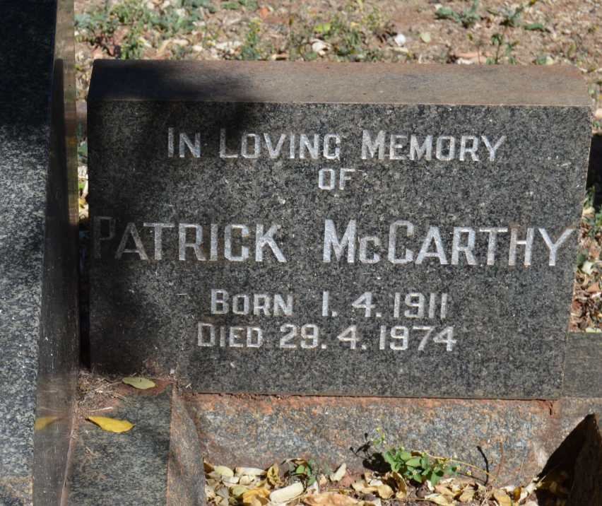 McCARTHY Patrick 1911-1974