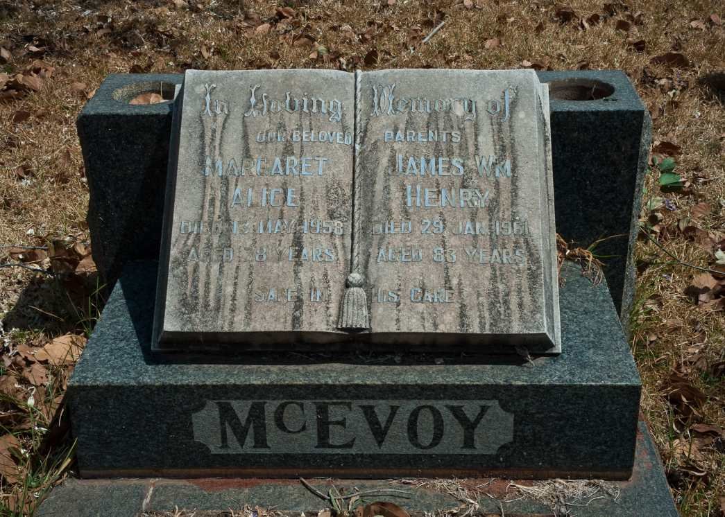 McEVOY James Wm. Henry -1961 &amp; Margaret Alice -1958