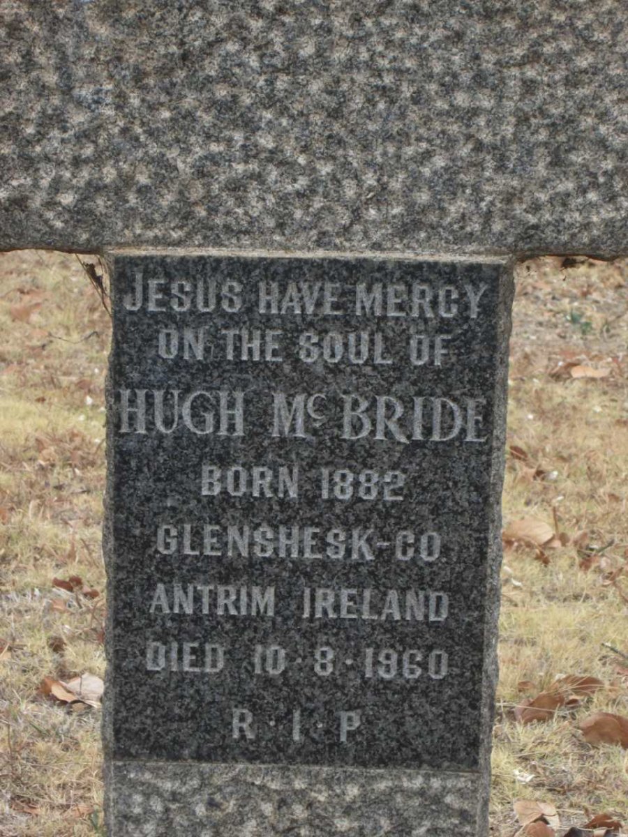 McBRIDE Hugh 1882-1960