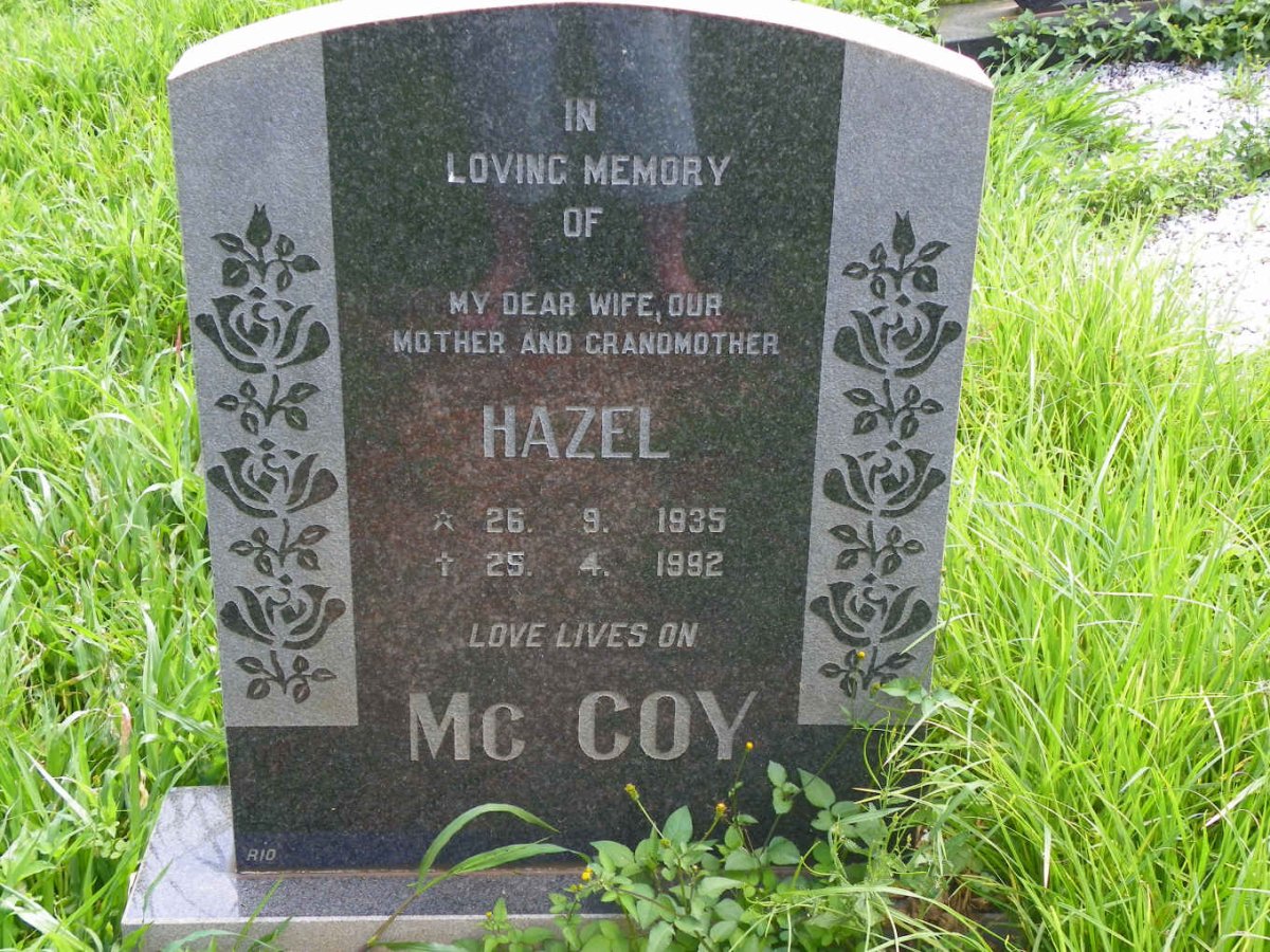 McCOY Hazel 1935-1992