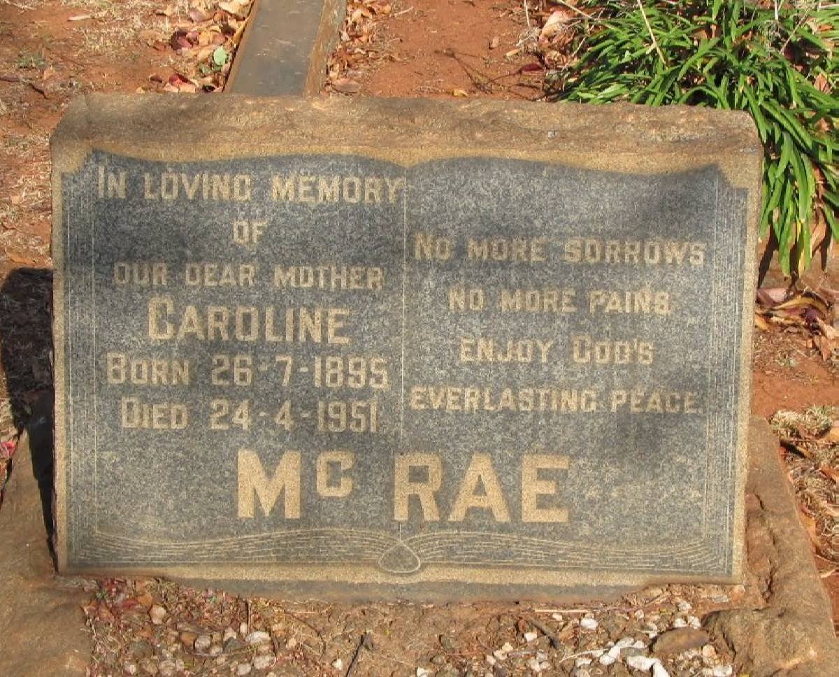 McRAE Caroline 1895-1951