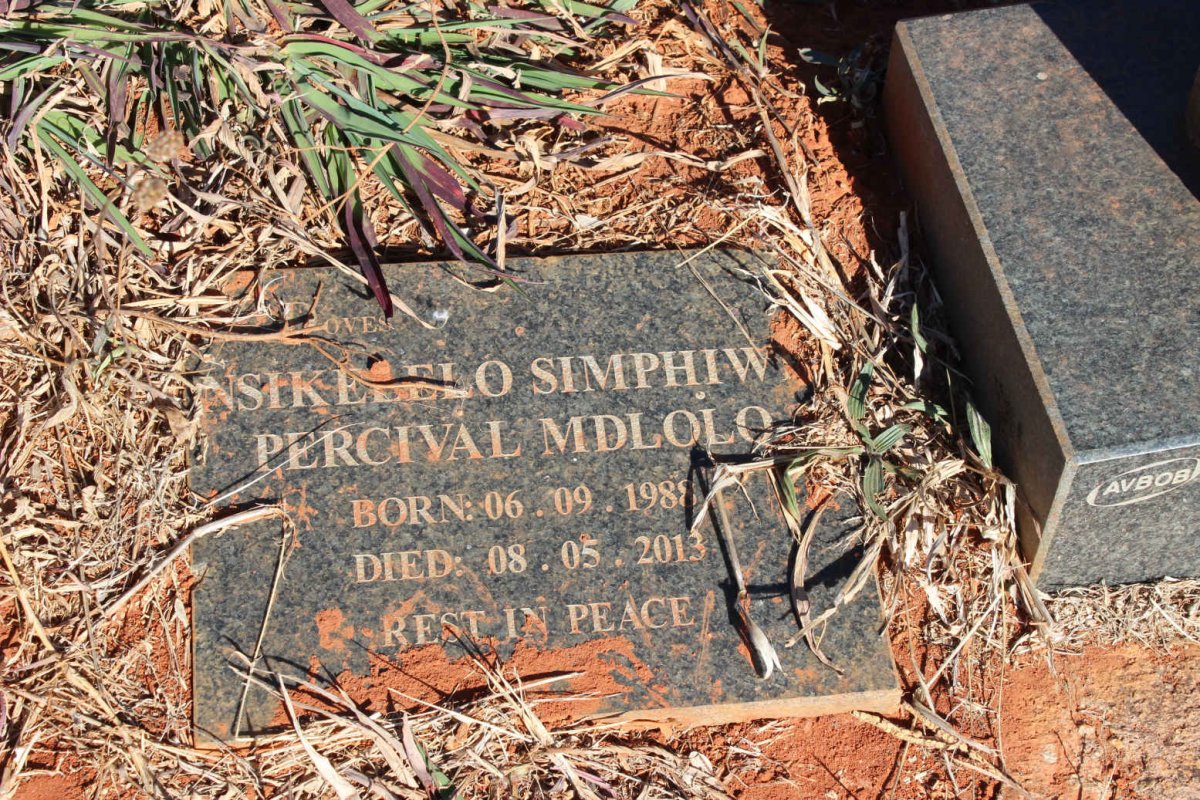 MDLOLO Nsikelelo Simphiw Percival 1988-2013