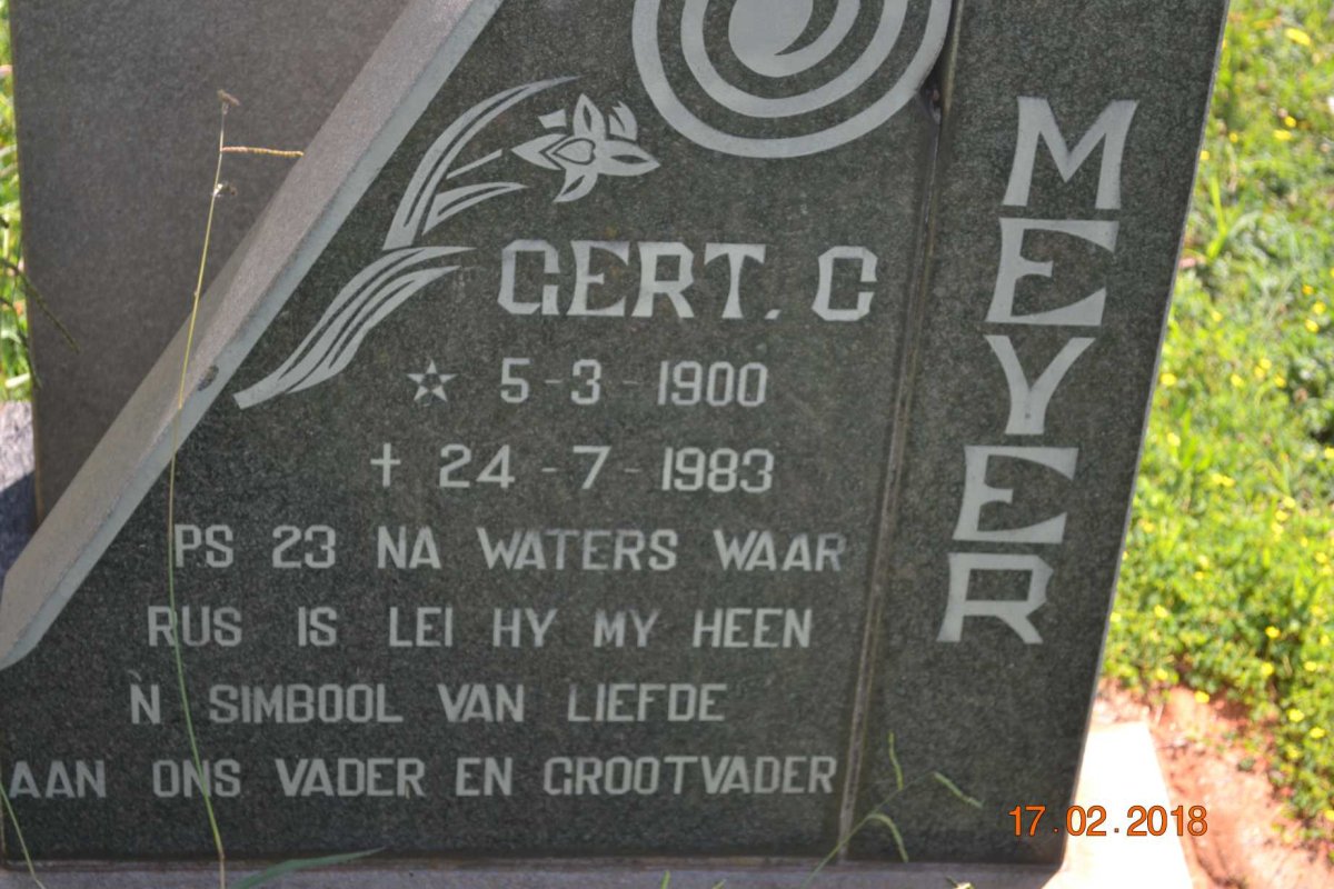 MEYER Gert C. 1900-1983