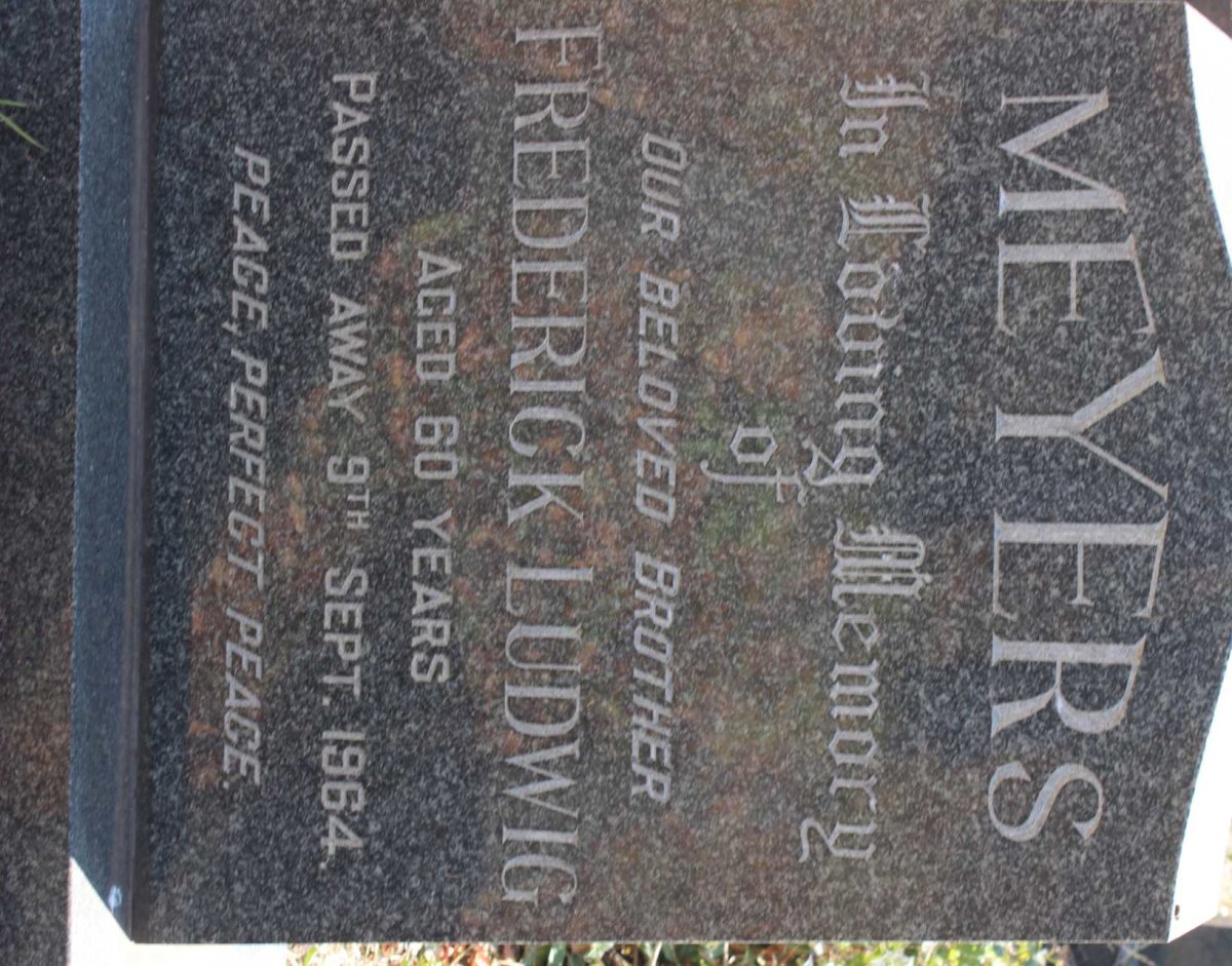MEYERS Frederick Ludwig -1964