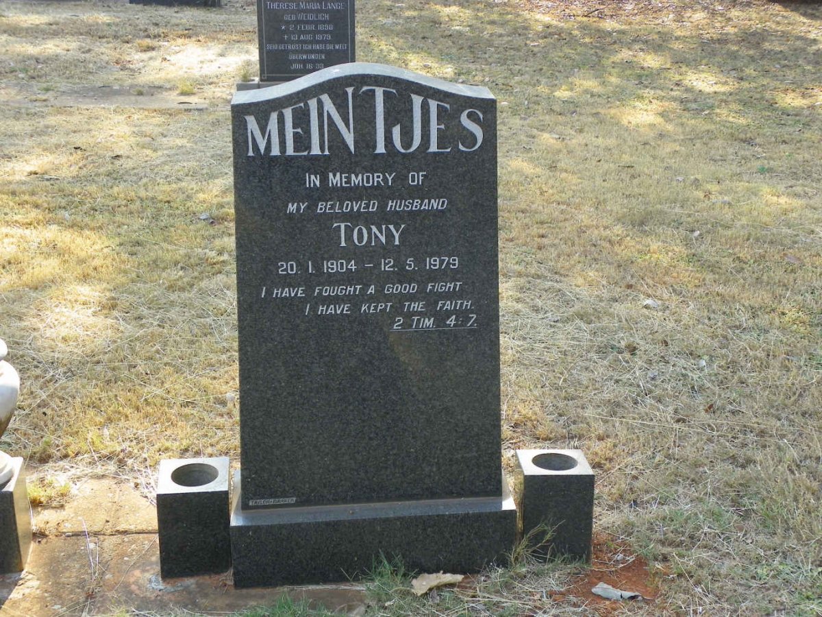 MEINTJES Tony 1904-1979
