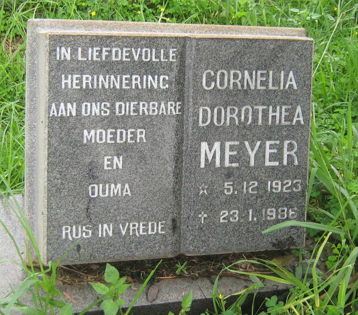 MEYER Cornelia Dorothea 1923-1986