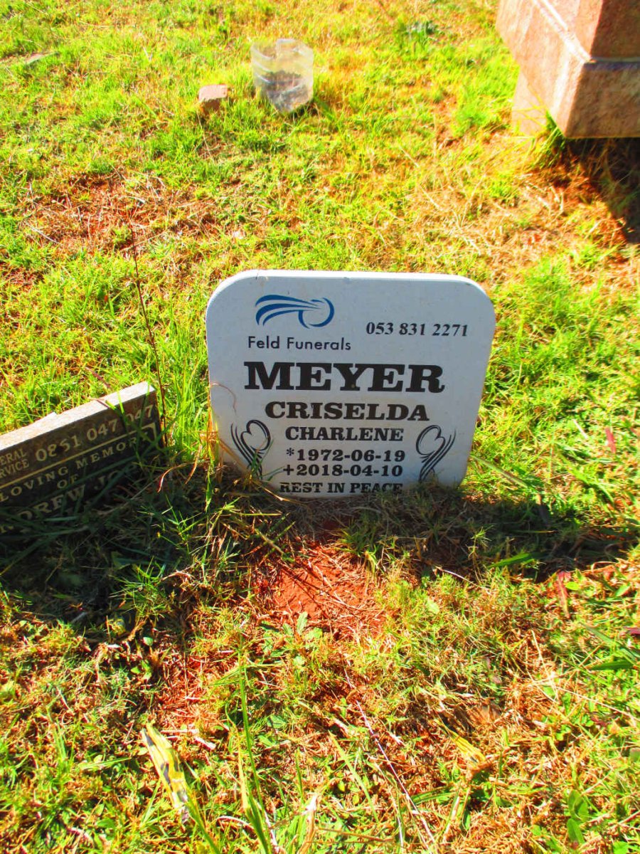 MEYER Criselda Charlene 1972-2018 :: ? Andrew Jo?