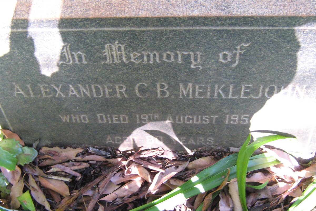 MEIKLEJOHN Alexander C.B. -195?