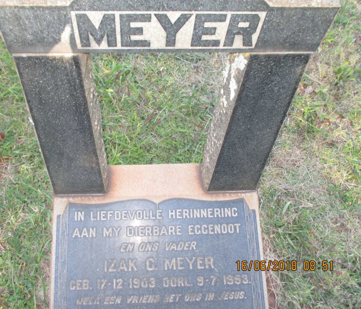 MEYER Izak G. 1903-1953