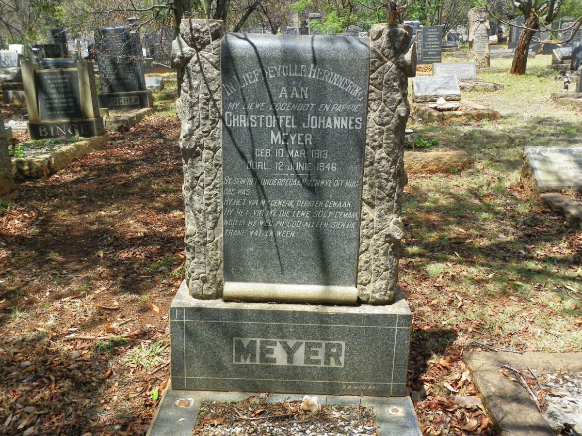 MEYER Christoffel Johannes 1913-1946
