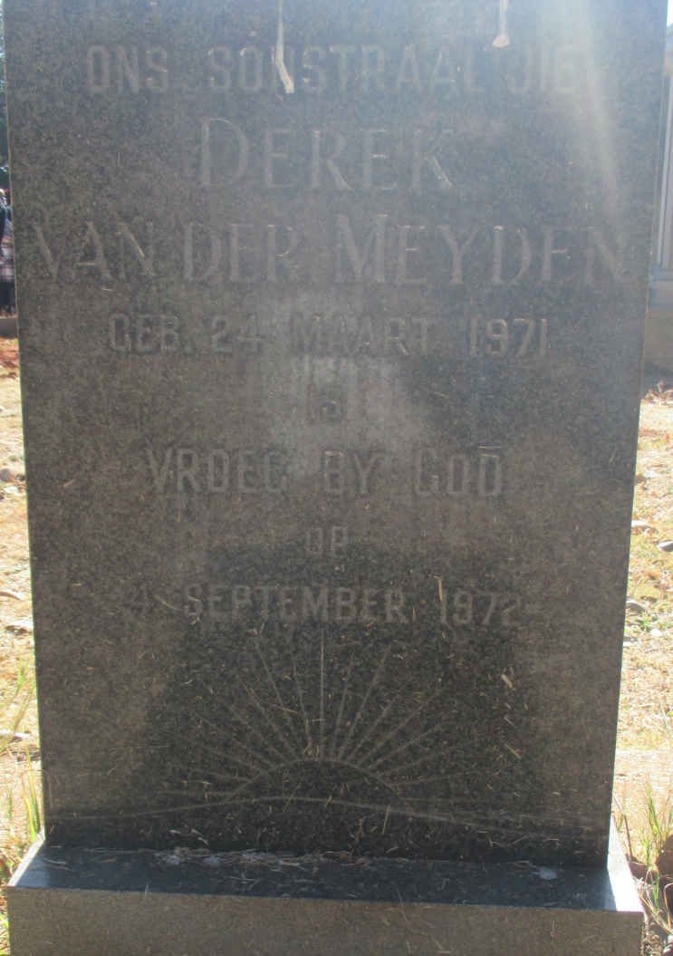 MEYDEN Derek, van der 1971-1972