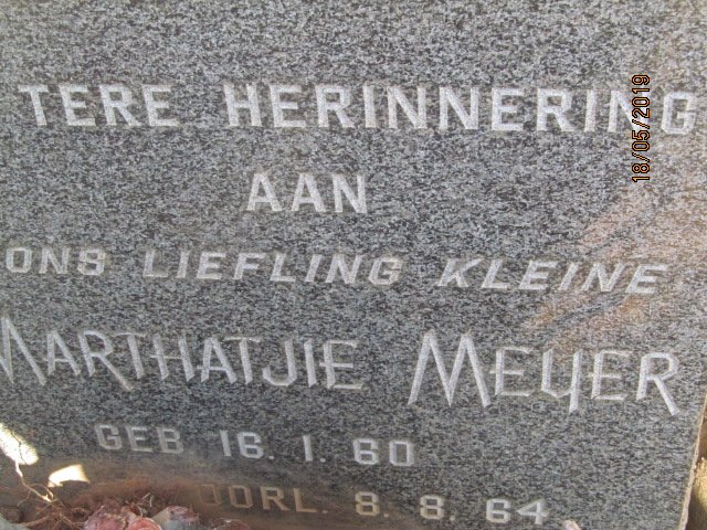 MEYER Marthatjie 1960-1964