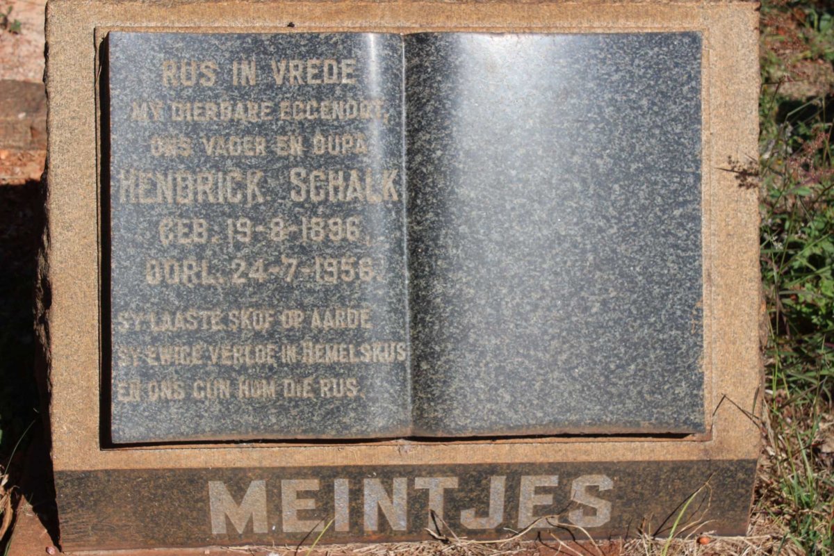 MEINTJES Hendrick Schalk 1896-1956