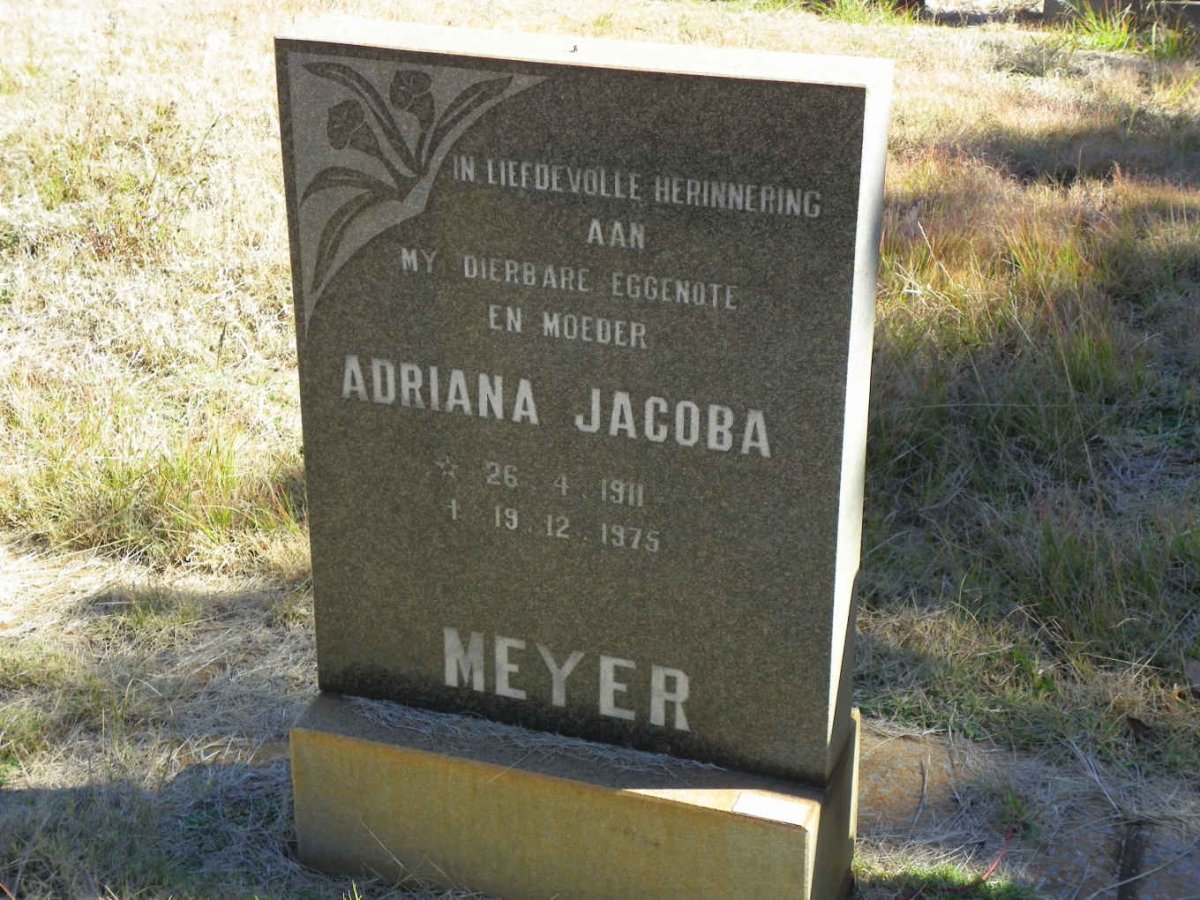 MEYER Adriana Jacoba 1911-1975