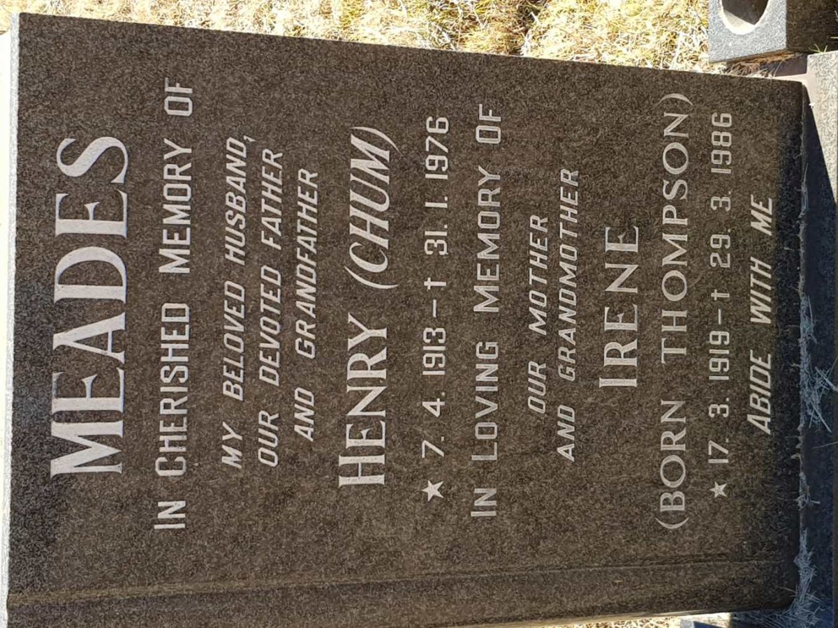 MEADES Henry 1913-1976 &amp; Irene THOMPSON 1919-1986