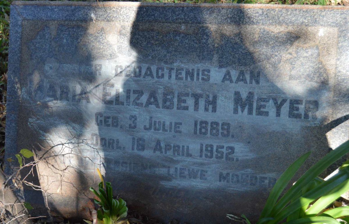MEYER Maria Elizabeth 1889-1952