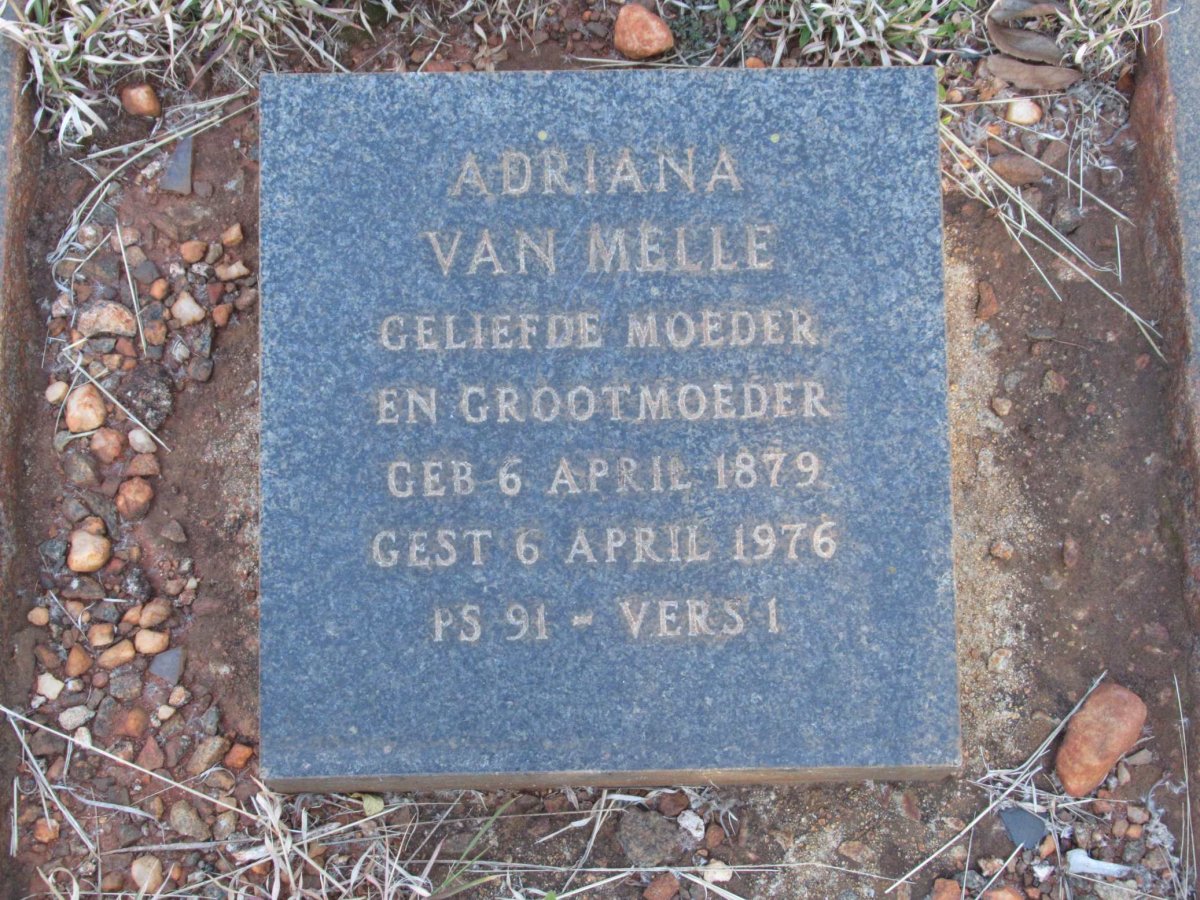 MELLE Adriana, van 1879-1976