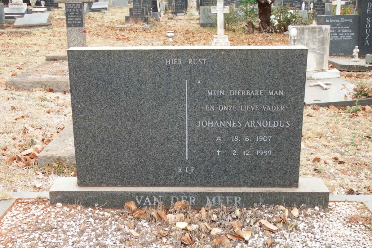 MEER Johannes Arnoldus, van der 1907-1959