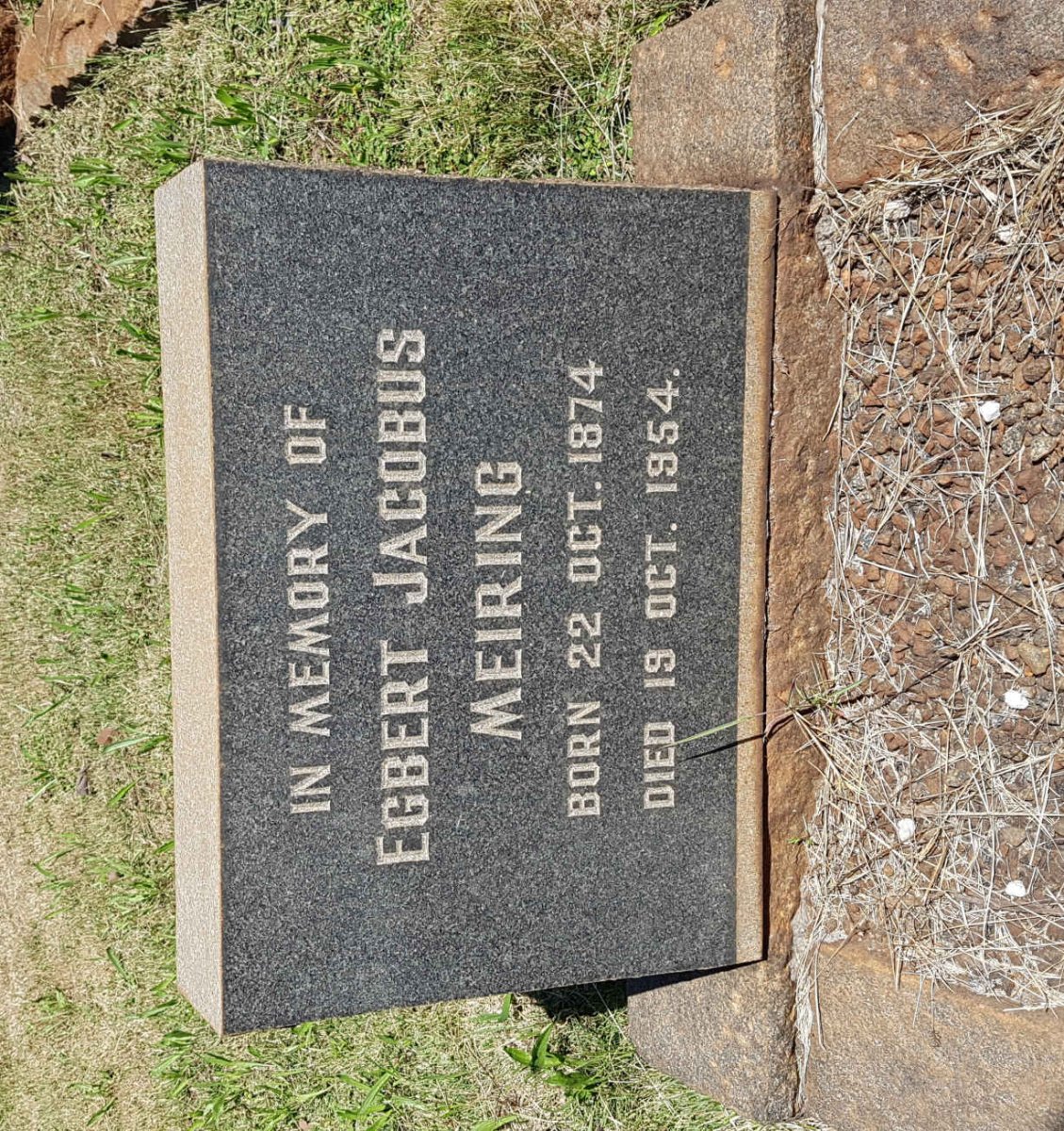 MEIRING Egbert Jacobus 1874-1954